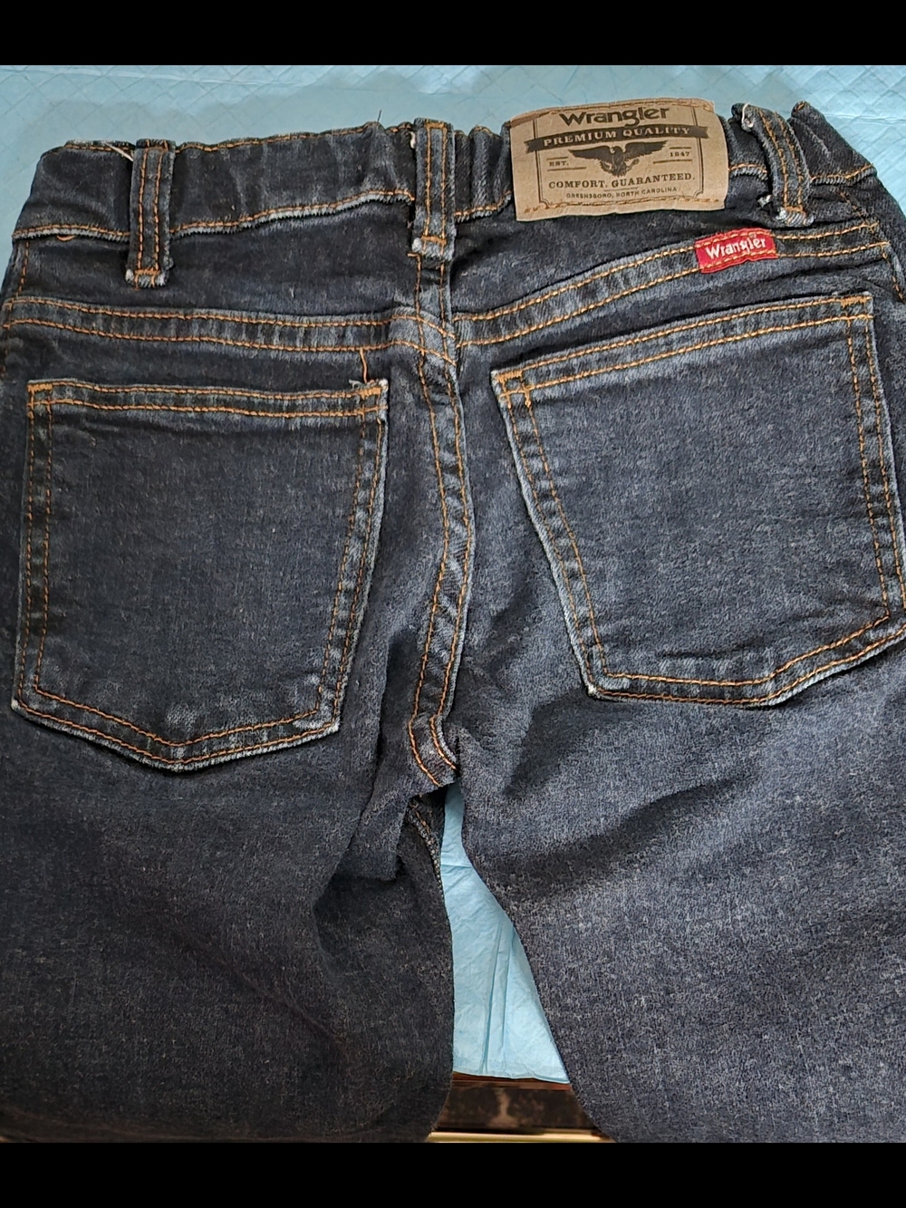 Girls Dark Blue Denim Jeans - Picture 7 of 8